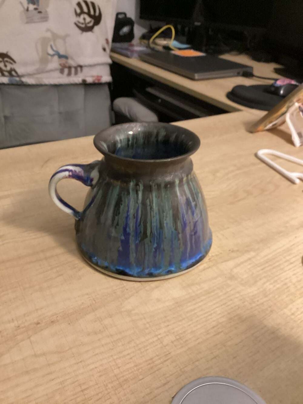 Edgecomb Potters Hand Thrown Drip Glazed Ceramaic Coffee Mug
